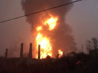 Взрыв на Ярудейском нефтегазоконденсатном месторождении. Фото: znak.com.