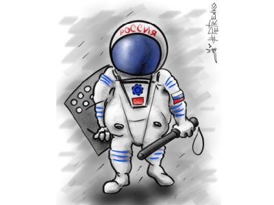 "Космические" достижения Росгвардии. Карикатура А.Петренко: http://petrenko.uk