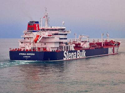 Танкер Stena Impero. Фото: EPA-EFE/TOMMY CHIA / STENA BULK